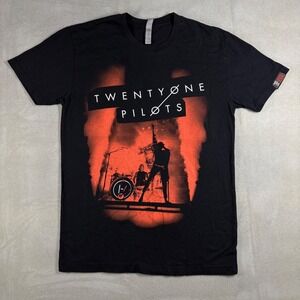 Twenty One Pilots Emotional Roadshow 2017 Tour Shirt Men Small Black Orange T-OP